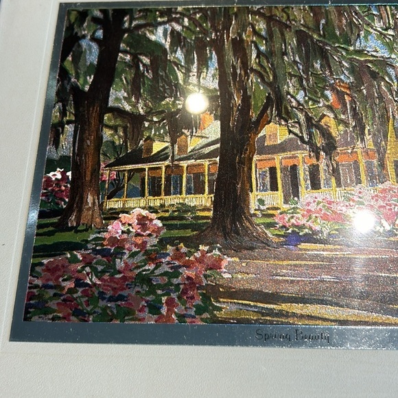 Vintage Phil Austin Framed Etched Foil Spring Beauty Print signed. 8x10 - Picture 2 of 5